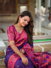 Paithani Soft Silk Zari Woven Saree