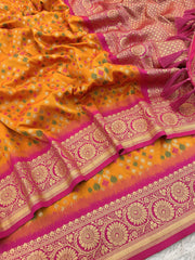 Premium Patola Silk Ikkat Weaves Saree