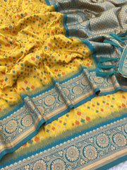 Premium Patola Silk Ikkat Weaves Saree