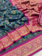 Premium Patola Silk Ikkat Weaves Saree