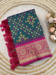 Premium Patola Silk Ikkat Weaves Saree