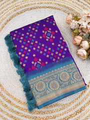 Premium Patola Silk Ikkat Weaves Saree