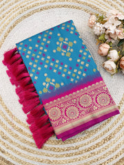 Premium Patola Silk Ikkat Weaves Saree