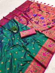 Paithani Soft Silk Zari Woven Saree