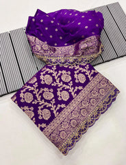 Bridal Wedding Khadi Georgette Sabyasachi Scallop Saree