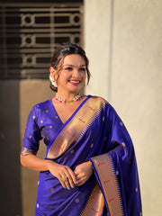 Paithani Vitthala Pallu Muniya Border Saree