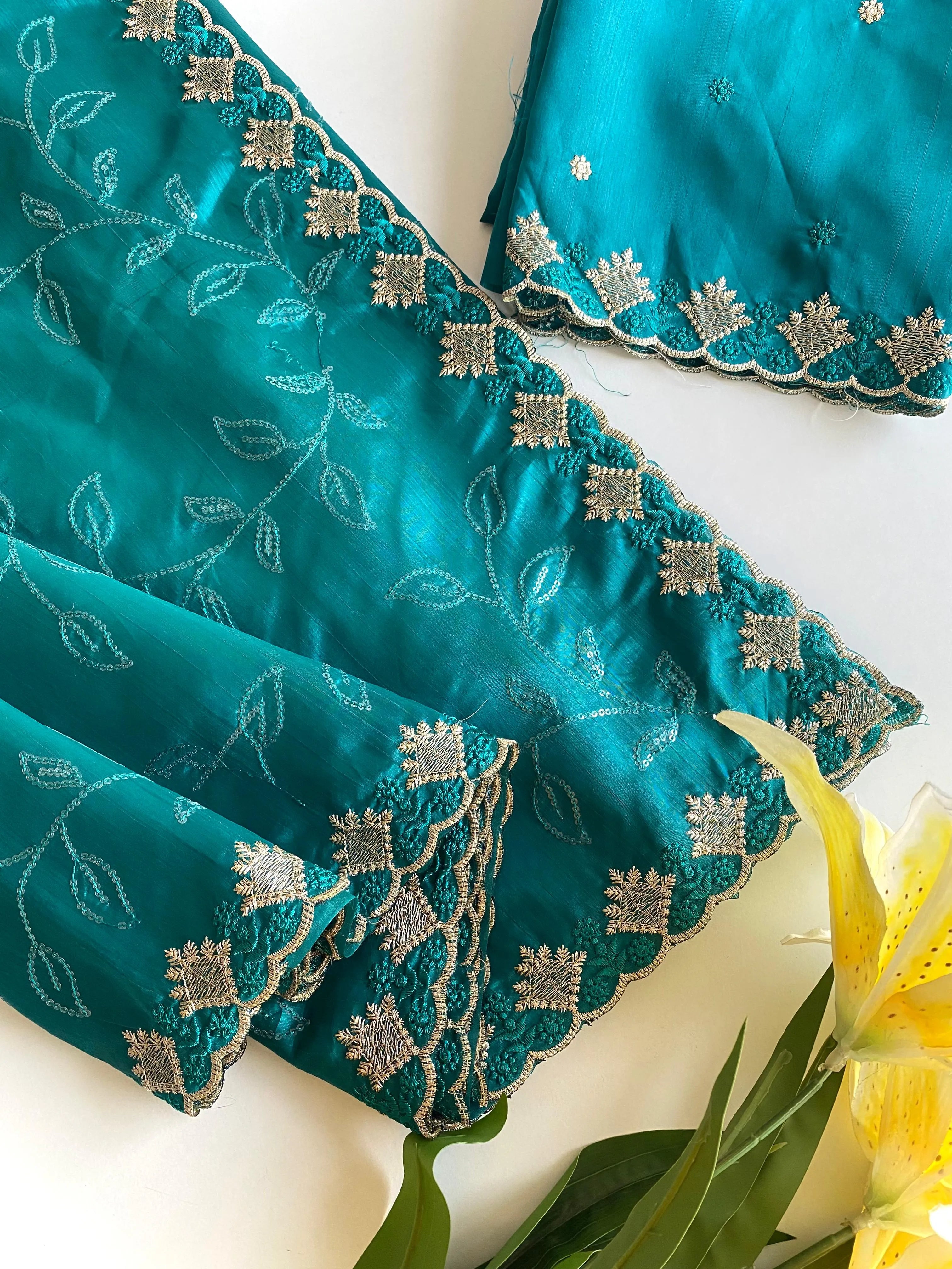 Ruhi Silk Jaal Work Sequence Saree