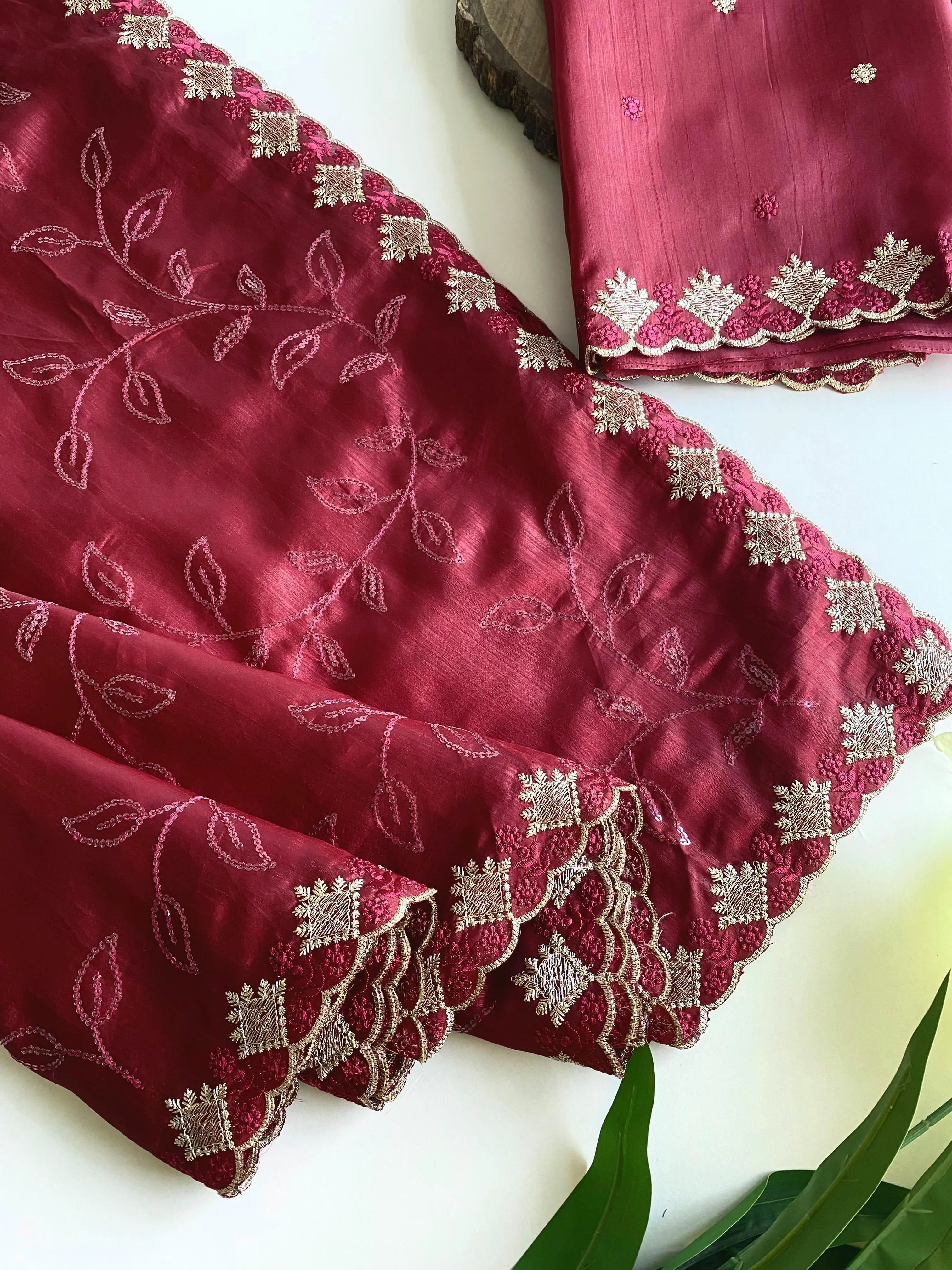Ruhi Silk Jaal Work Sequence Saree