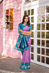 Soft Silk Floral Zari Weaving Saree