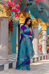 Soft Silk Floral Zari Weaving Saree