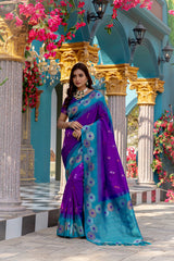 Soft Silk Floral Zari Weaving Saree