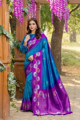 Soft Silk Floral Zari Weaving Saree