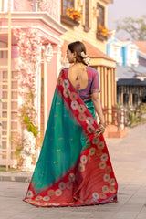 Soft Silk Floral Zari Weaving Saree