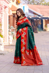 Soft Silk Floral Zari Weaving Saree