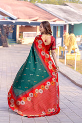 Soft Silk Floral Zari Weaving Saree