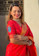 Paithani Vitthala Pallu Muniya Border Saree