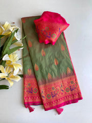 Paithani Silk Meenakari Soft Silk Saree