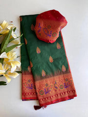 Paithani Silk Meenakari Soft Silk Saree
