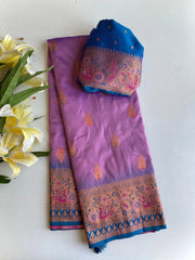 Paithani Silk Meenakari Soft Silk Saree