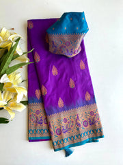 Paithani Silk Meenakari Soft Silk Saree