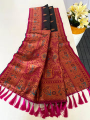 Paithani Silk Meenakari Soft Silk Saree