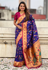 Peacock Jaal Soft Silk Paithani