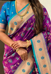 Peacock Jaal Soft Silk Paithani