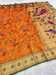 Peacock Jaal Soft Silk Paithani