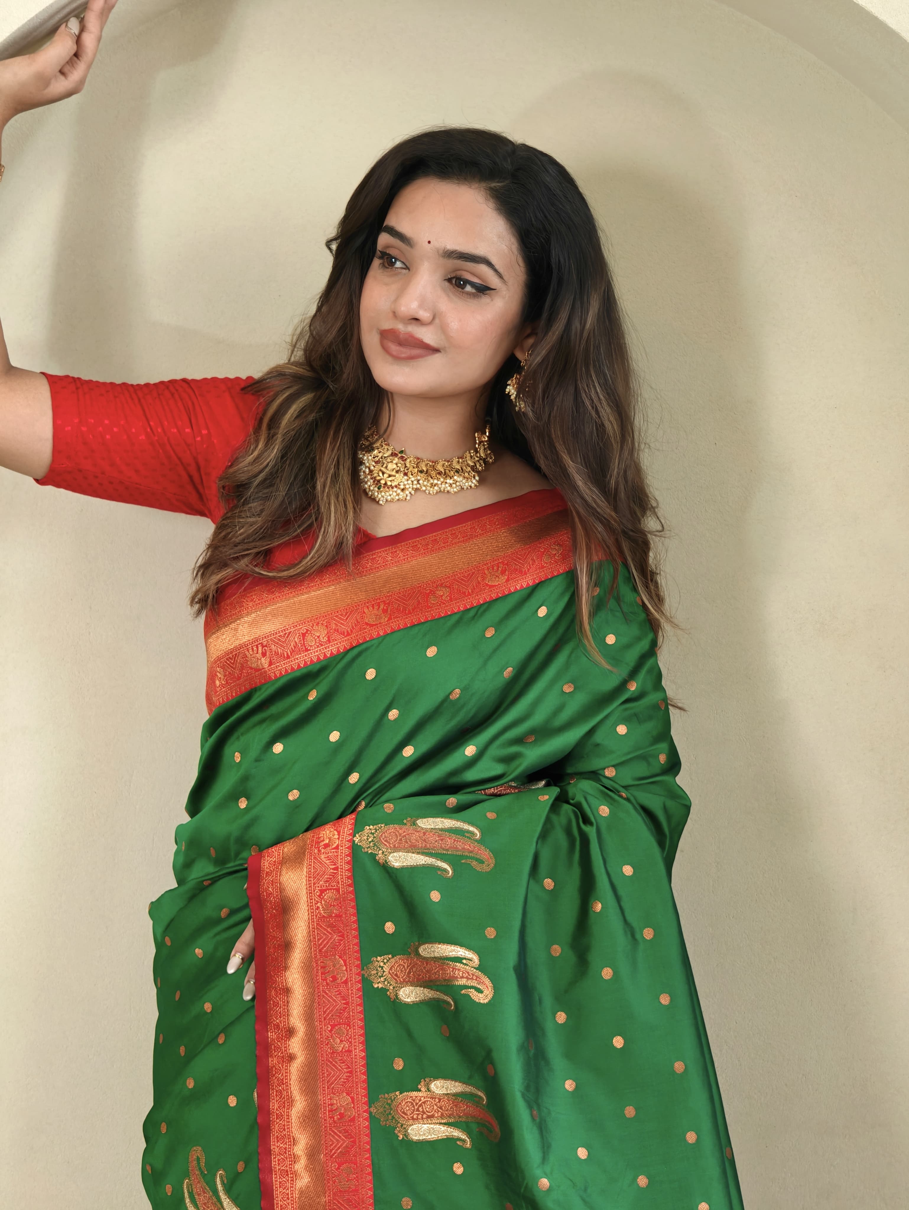 Paithani Weaves with kanchipuram touch Silk Saree