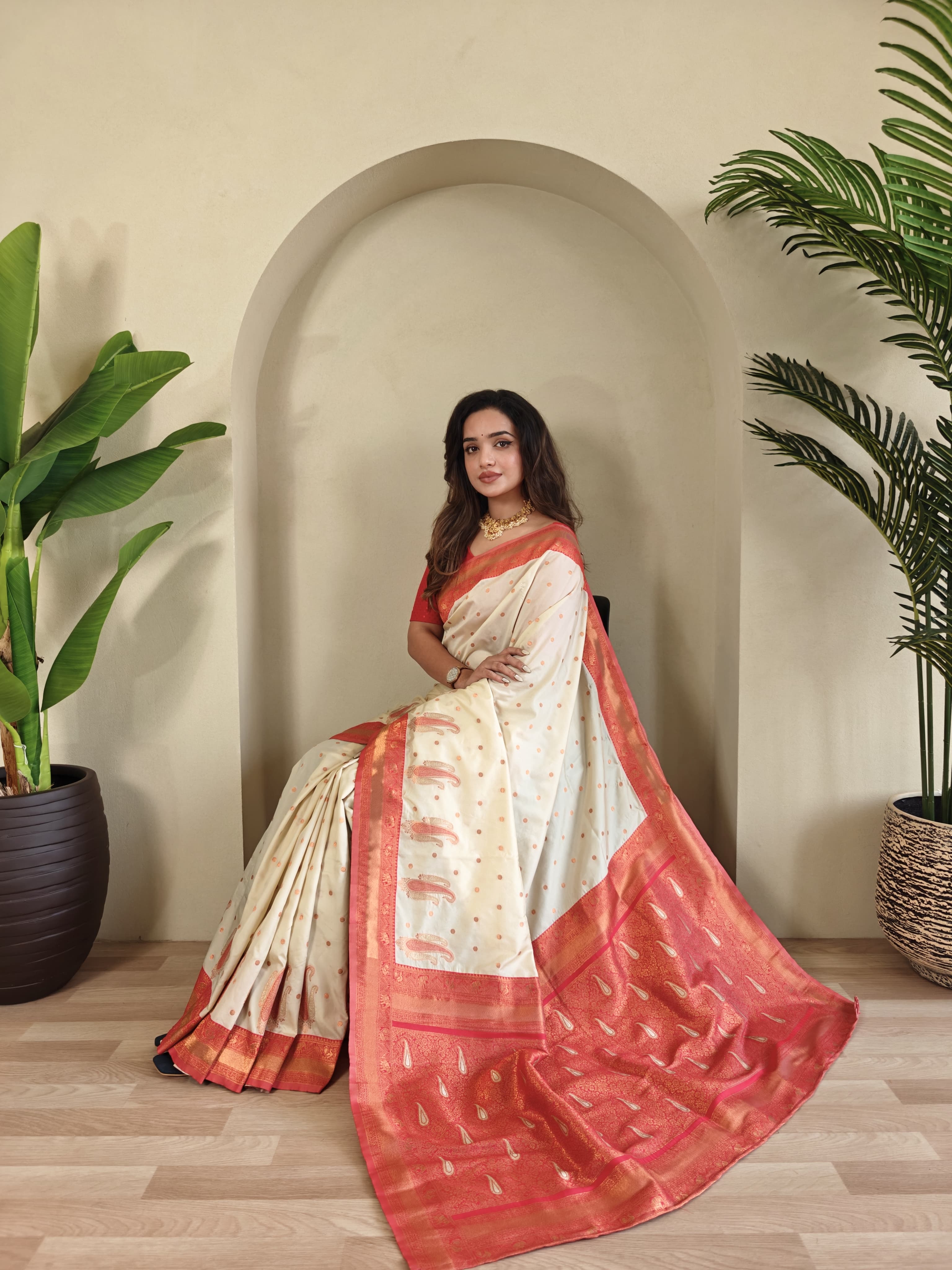 Paithani Weaves with kanchipuram touch Silk Saree