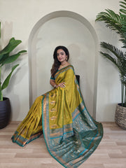 Paithani Weaves with kanchipuram touch Silk Saree