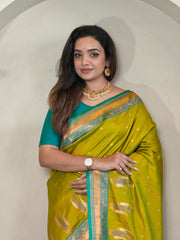 Paithani Weaves with kanchipuram touch Silk Saree
