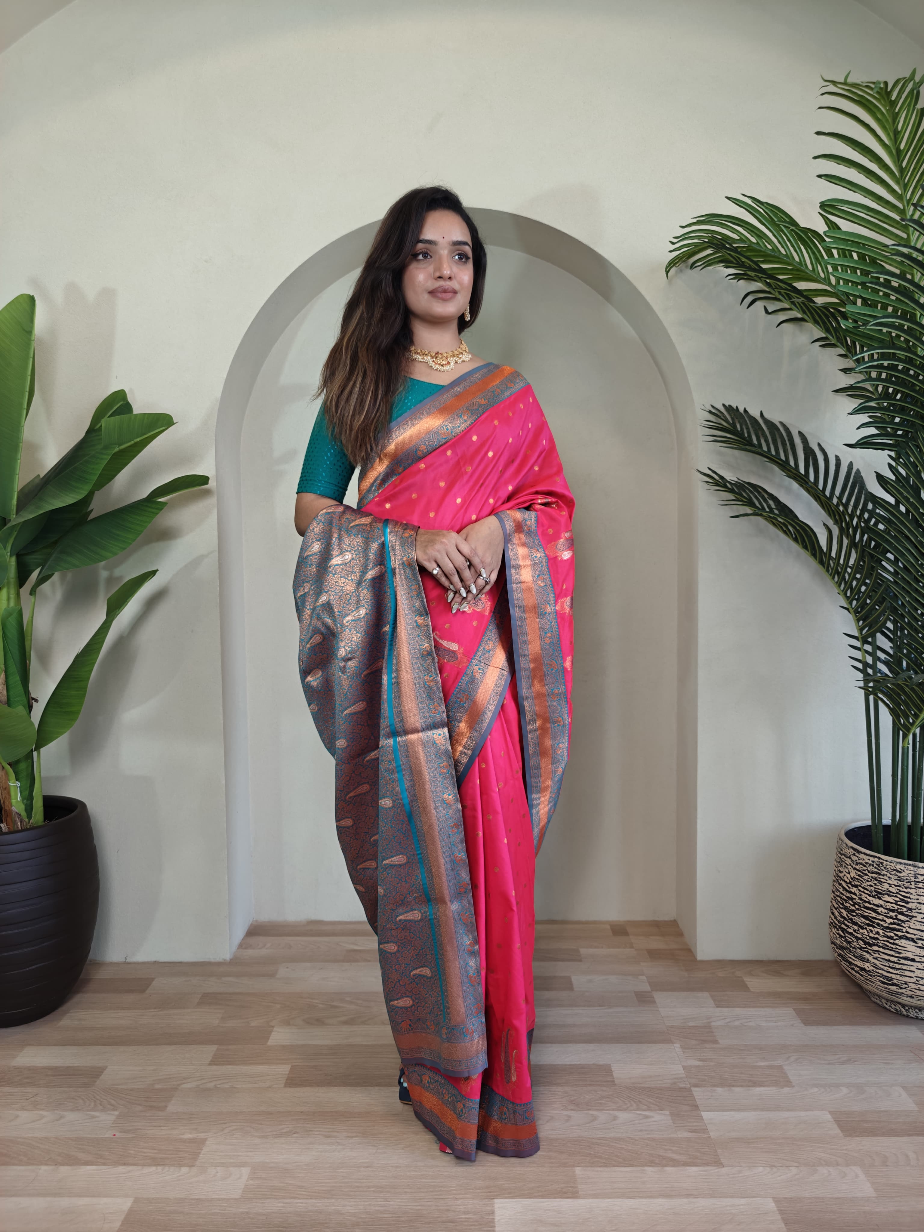 Paithani Weaves with kanchipuram touch Silk Saree