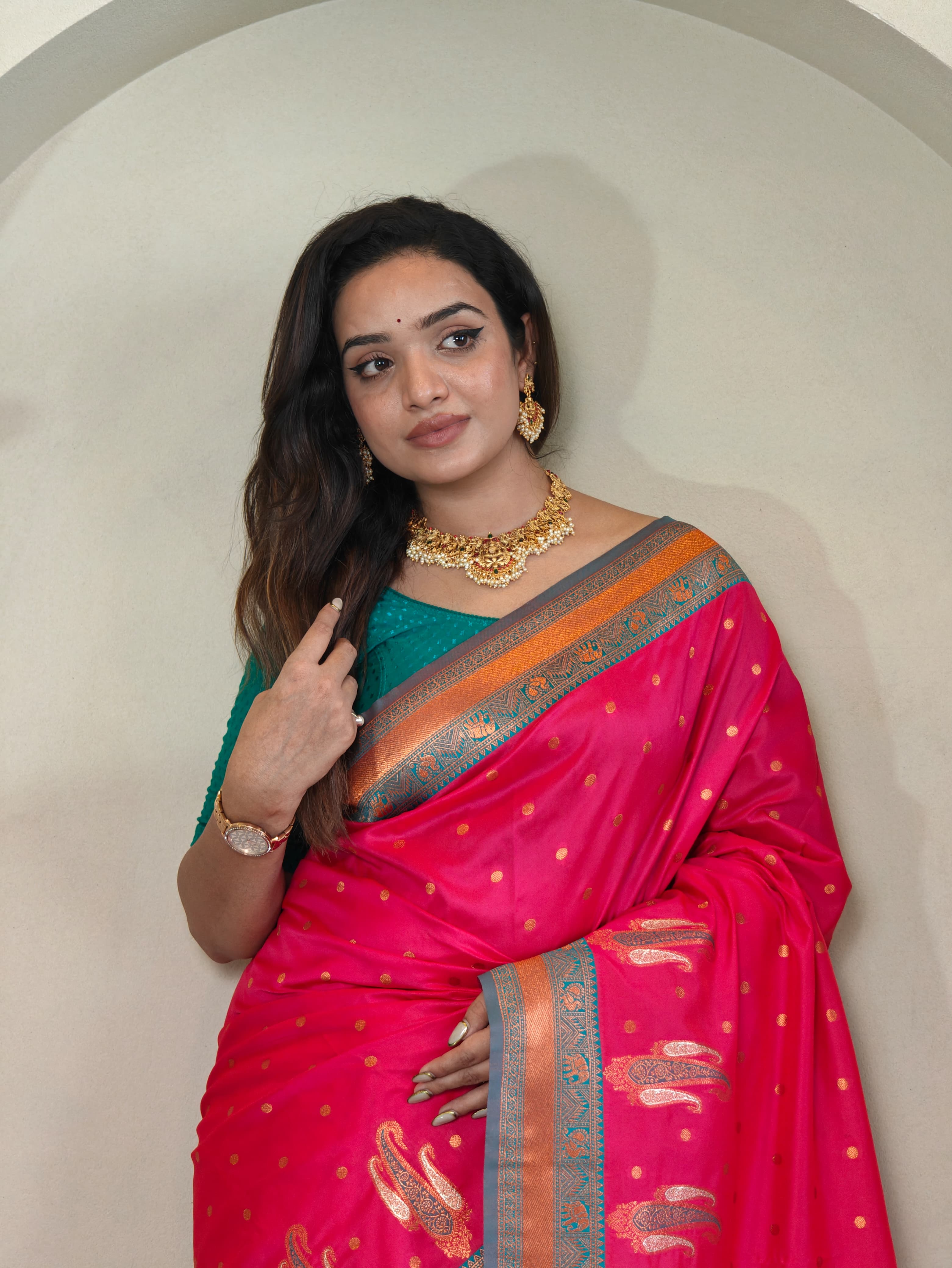 Paithani Weaves with kanchipuram touch Silk Saree