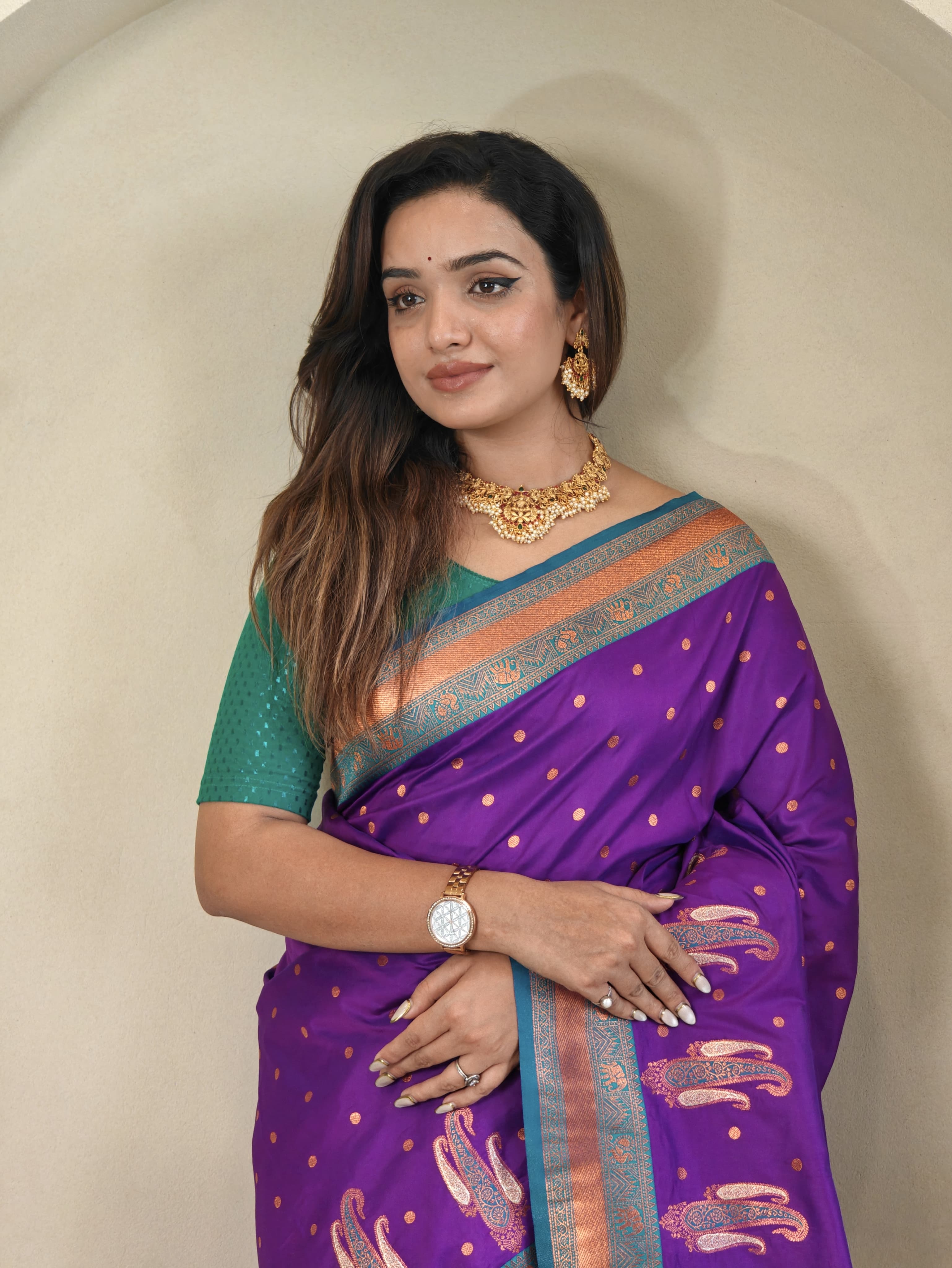 Paithani Weaves with kanchipuram touch Silk Saree