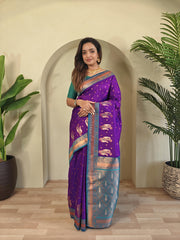 Paithani Weaves with kanchipuram touch Silk Saree