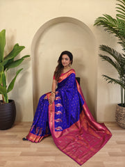 Paithani Weaves with kanchipuram touch Silk Saree
