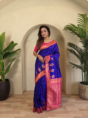 Paithani Weaves with kanchipuram touch Silk Saree