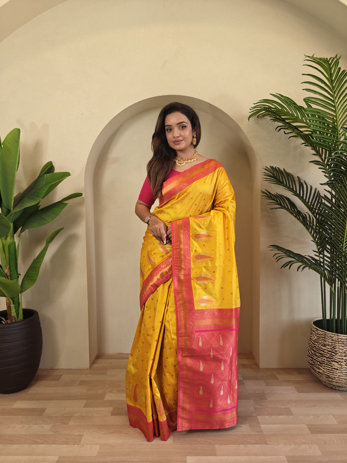 Paithani Weaves with kanchipuram touch Silk Saree