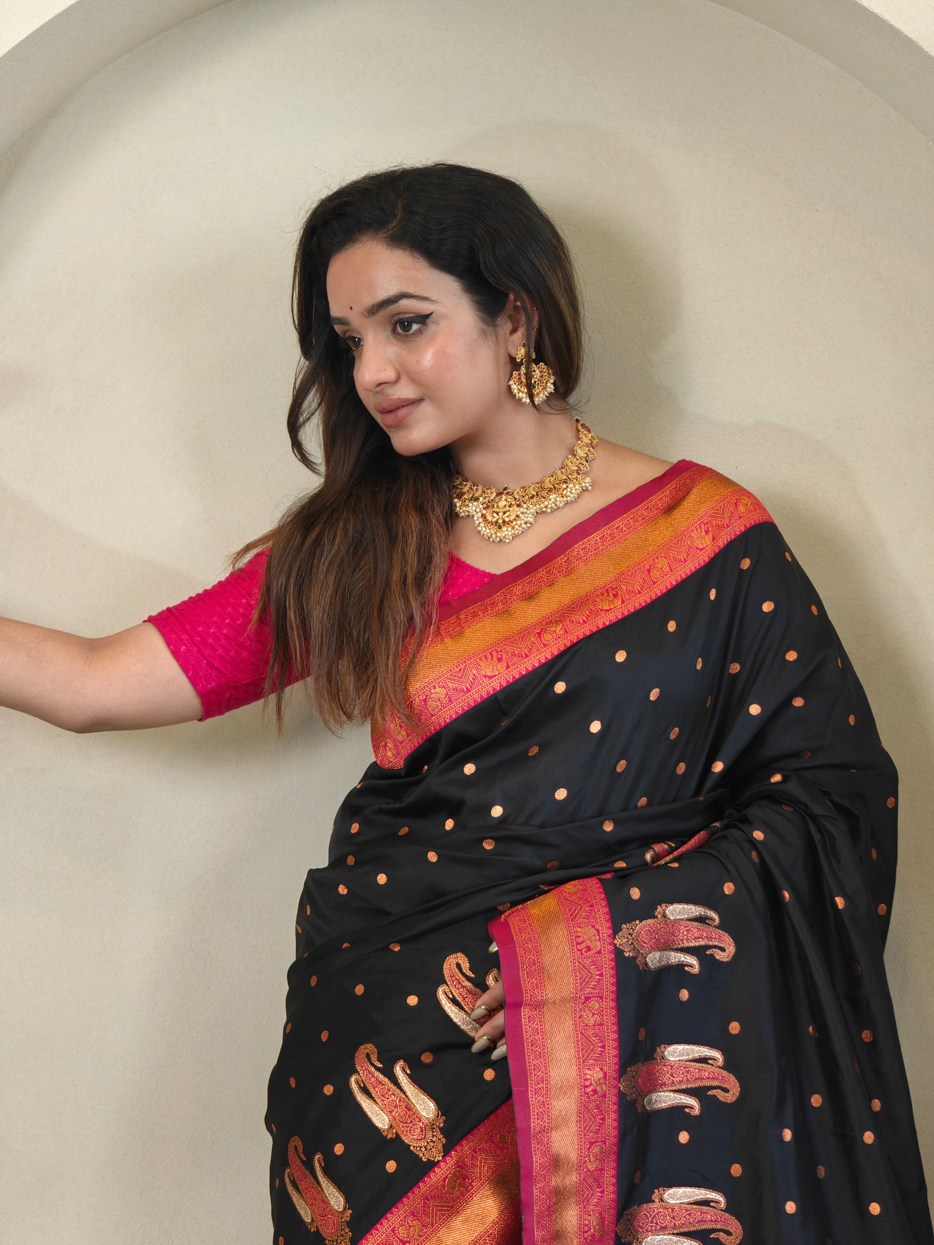 Paithani Weaves with kanchipuram touch Silk Saree