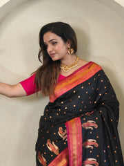 Paithani Weaves with kanchipuram touch Silk Saree
