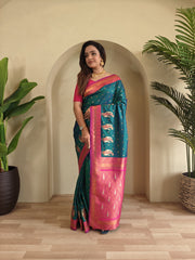 Paithani Weaves with kanchipuram touch Silk Saree