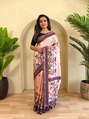 Dola Viscose Digital Printed Kalamkari Saree