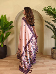 Dola Viscose Digital Printed Kalamkari Saree