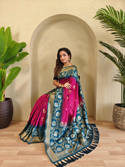 Dual Tone Contrast Pallu Designer Saree