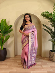 Dual Tone Contrast Pallu Designer Saree