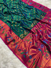Traditional Wedding Marigold Paithani Saree