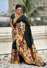 Half-Half Unique Paithani Silk Saree