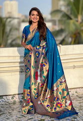 Half-Half Unique Paithani Silk Saree