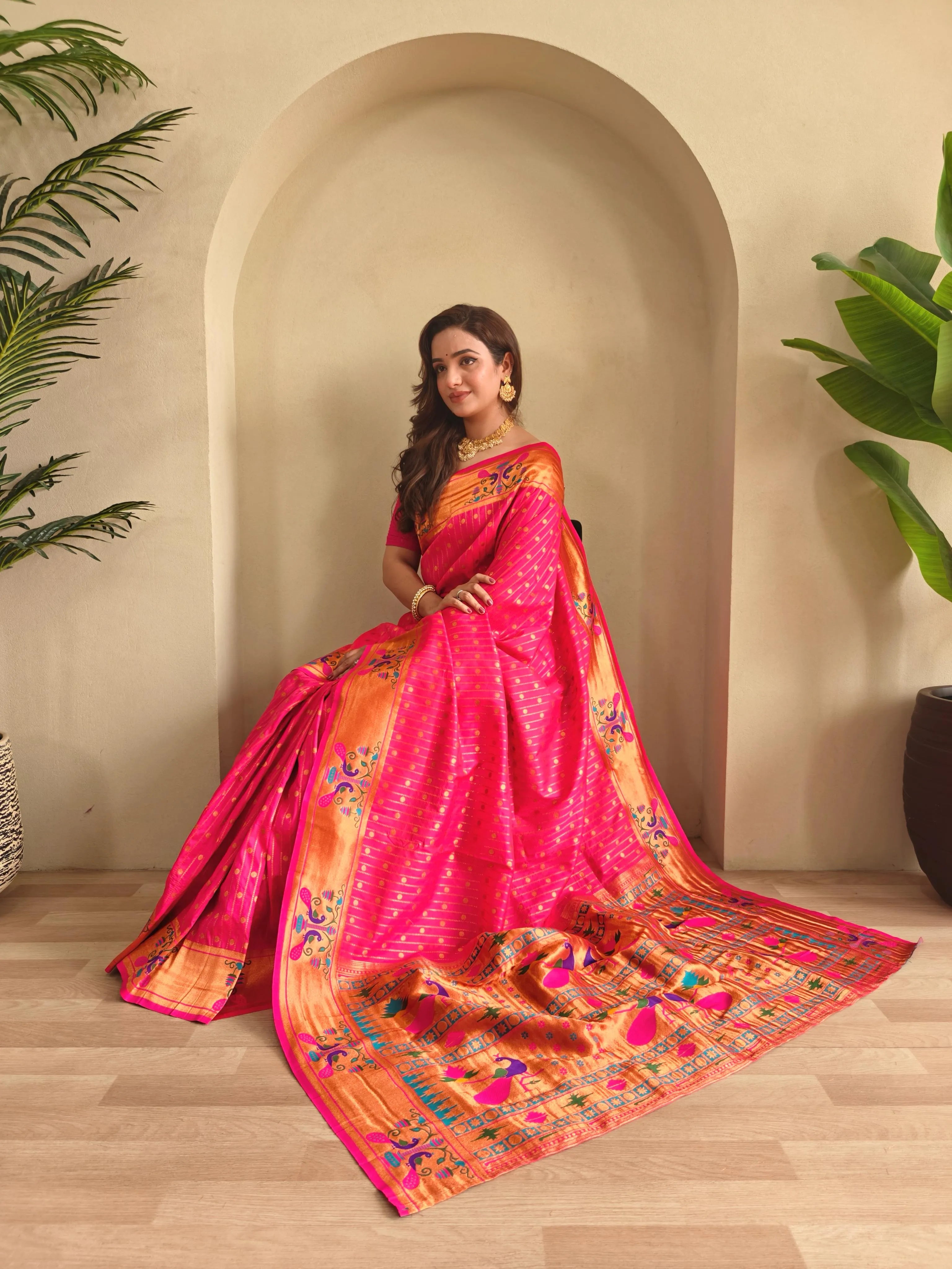 Soft Silk Woven Paithani Saree